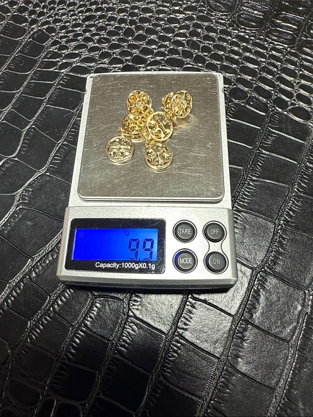 Tory Burch Gold-Tone Triple Logo Drop Earrings